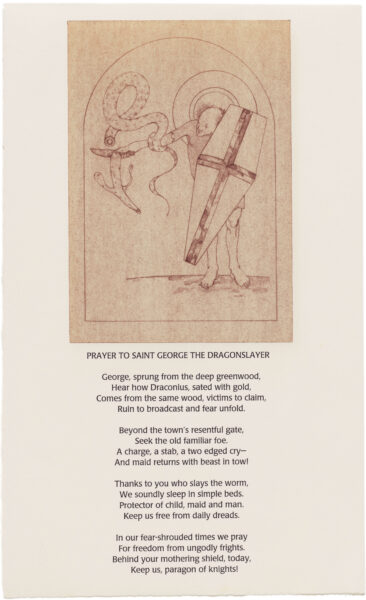 drawing, Plague Sheets: 3-Saint George, by Harold Keller
