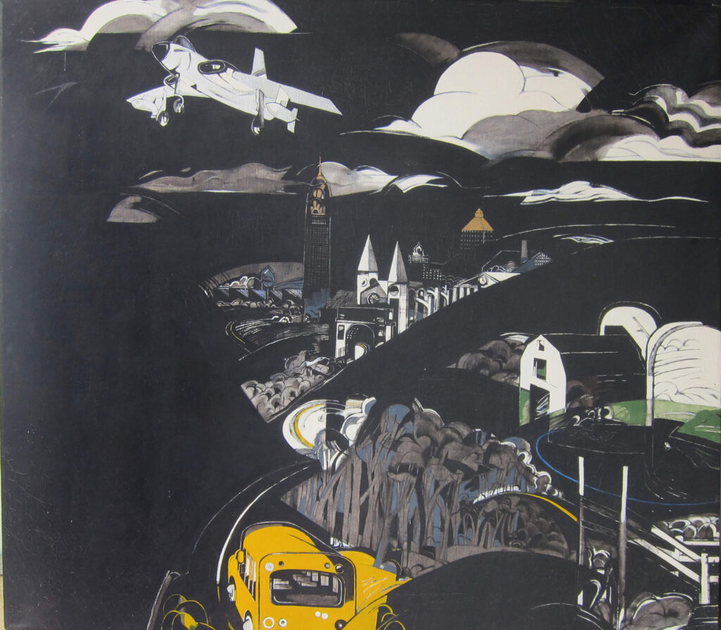 painting, Birth of Venus near RD2, Greenwich, by Harold Keller