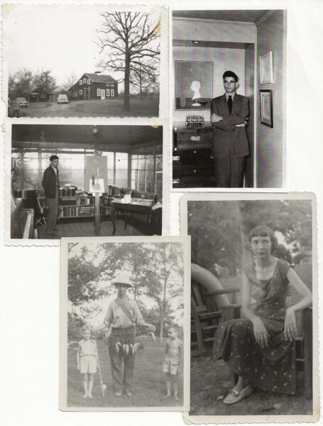 photographs, Harold Keller in the Fort Smith studio, June and the kids, c.1956