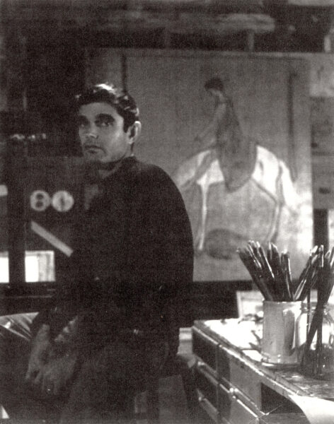 photo of Harold Keller in the studio c. 1958.
