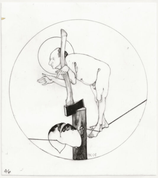 drawing, The Archangel Michael, by Harold Keller