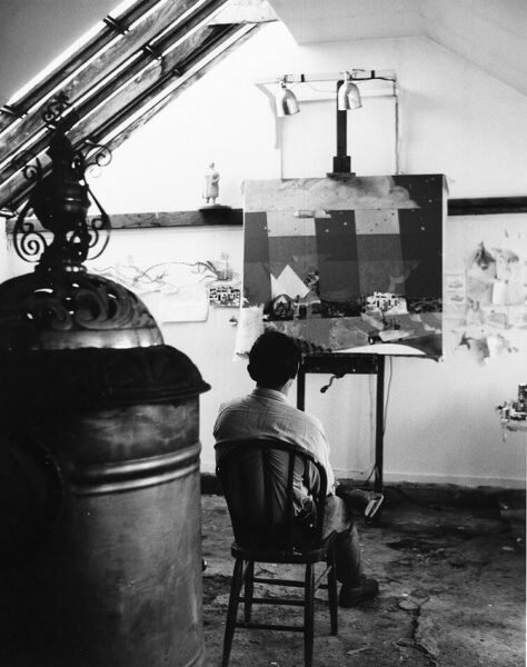 photo: Harold Keller in his studio, Benz Lane, 1970s