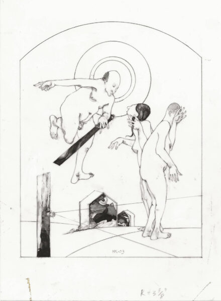 drawing, Expulsion from the Garden, Harold Keller