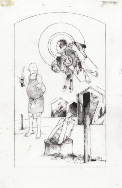 drawing, Sacrifice of Isaac, Harold Keller