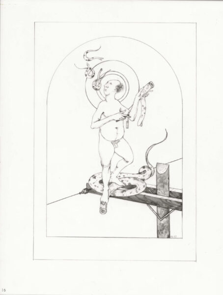 drawing, The Archangel Michael (10), Harold Keller