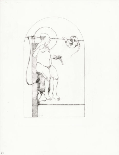 drawing, The Archangel Michael (21), Harold Keller