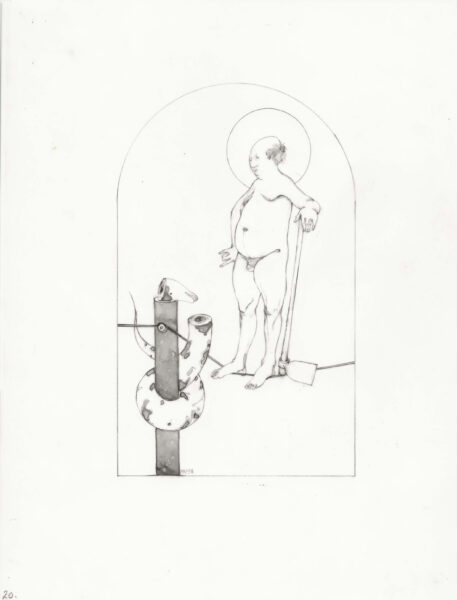drawing, The Archangel Michael (20), Harold Keller