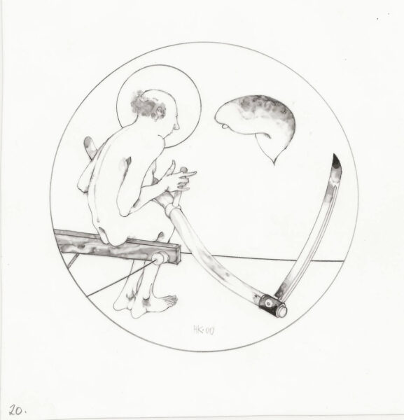 drawing, The Archangel Michael (20), Harold Keller