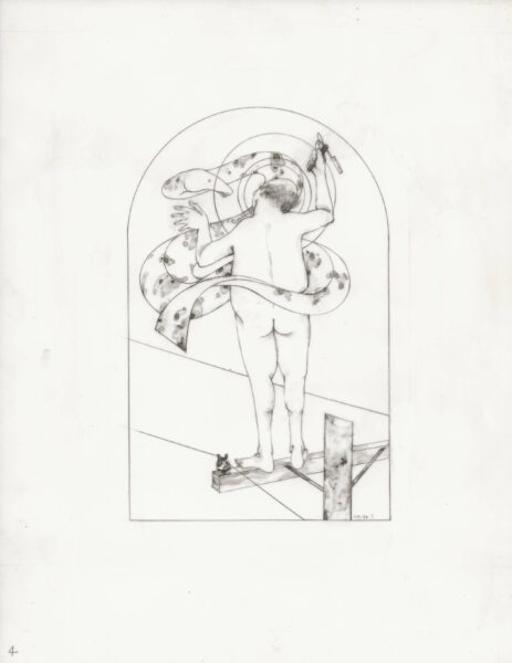 drawing, The Archangel Michael-4, Harold Keller