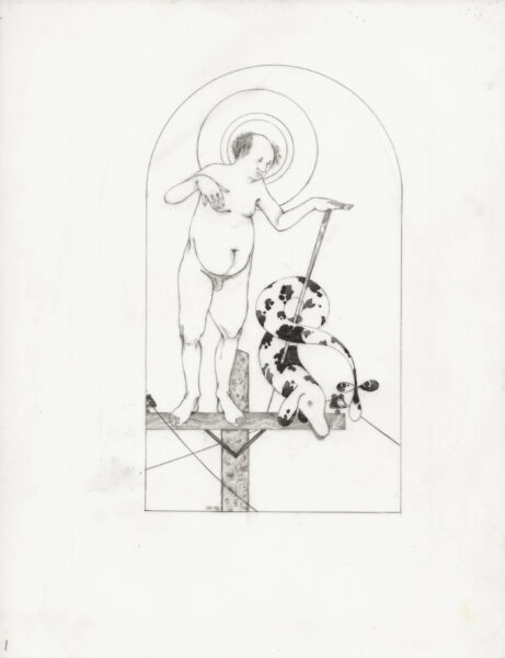 drawing, The Archangel Michael (1), Harold Keller