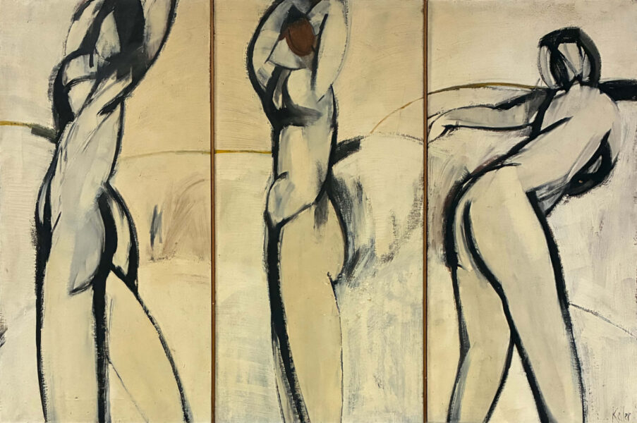 painting Three Graces by Harold Keller